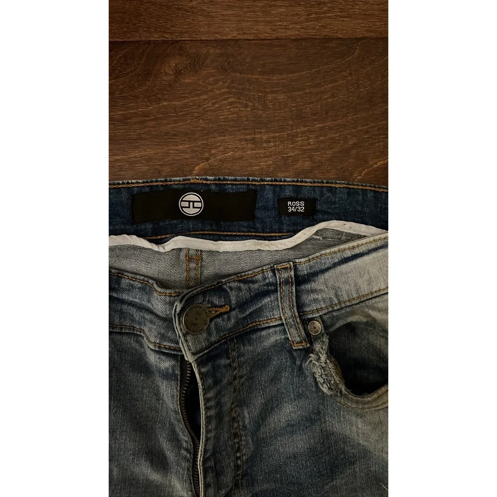 Jordan Craig Legacy Edition Mens Slim Fit Distressed Blue Jeans